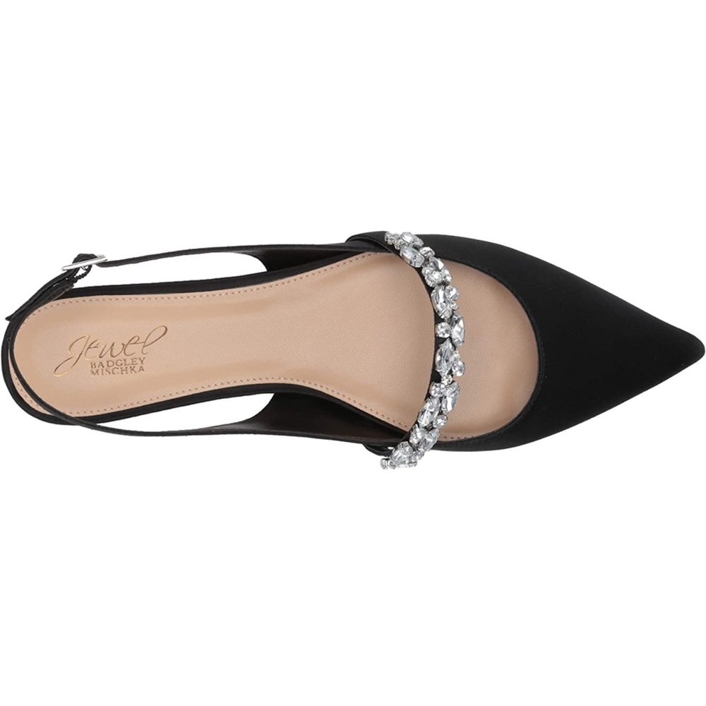 BADGLEY MISCHKA Bambi Pointed Toe Sling Back in black